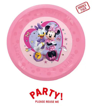 4 ks opakovaně použitelný party talíř 21cm ΜΙΝΝΙΕ JUNIOR DISNEY