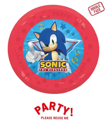 4 ks opakovaně použitelných party talířů 21cm SONIC