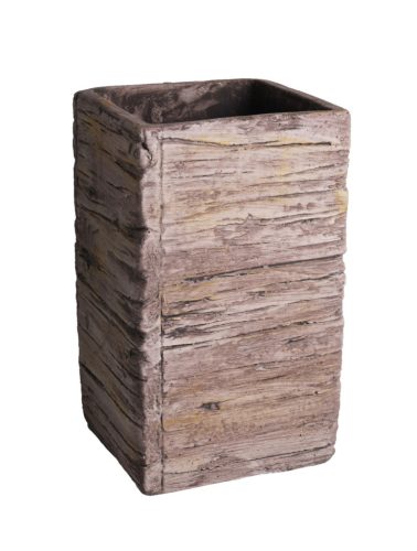 KVĚTINÁČ KOCKA ŠEDÁ12*15