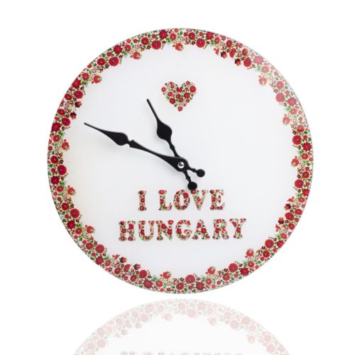 STĚNNÉ HODINY S RÁMEM I LOVE HU. 30