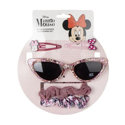 Disney Minnie myš beauty set, sluneční brýle + hřebínek + gumová gumička