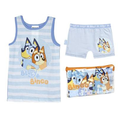 Bluey dětské bavlněné pyžamo bez rukávů do 2 let