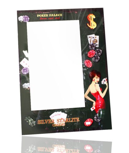 SKLENĚNÉ ZRCADLO POKER+DÁMSKÉ 50*70