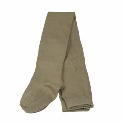   Dětské jednobarevné punčocháče - bavlněné punčocháče - 80-86 - khaki - Evidence