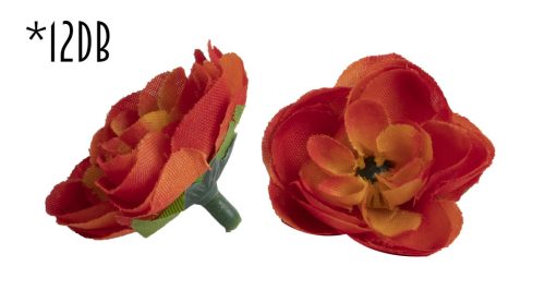 BÍLÝ KVĚT*12 ORANŽOVÝ 4CM