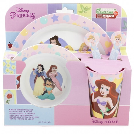Sada 5 mikrovlnných jídelních souprav Disney Princesses