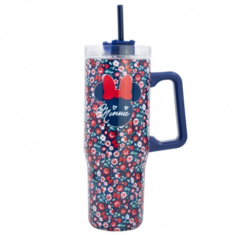 IZOLOVANÝ XL CESTOVNÍ HRNEK Z NEREZOVÉ OCELI 940 ML MINNIE MYŠ