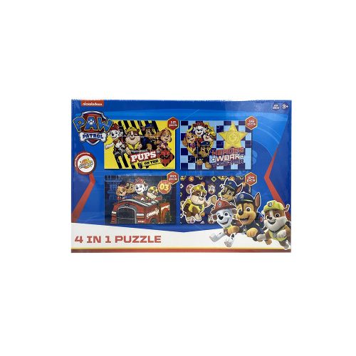 PAW Patrol 4 v 1 skládačka 12-13-20-24 dílků - Žlutá