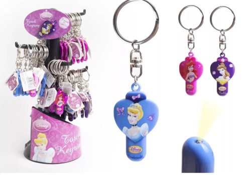 DISNEY PRINCEZNY KLÍČENKA S KAPSOVOU LAMPICÍ