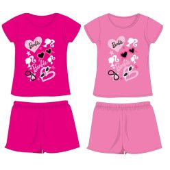   Barbie bavlněný letní set - tričko-šortky - růžový - 128