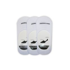   Pezzini unisex szilikonos titokzokni - 3 pár/csomag - pamut titokzokni - fehér - 39-42