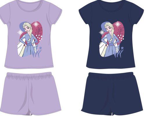 Disney Ledové království bavlněný letní set - tričko a kraťasy - světle fialové - 116