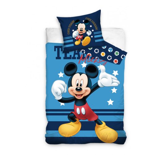 MICKEY MOUSE MODRÁ Ložní souprava 100% bavlna 140x200 + 65x65