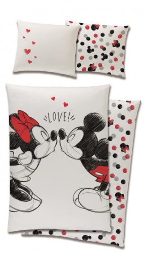 MICKEY MOUSE ložní souprava s motivem lásky 100% bavlna 140x200 + 65x65