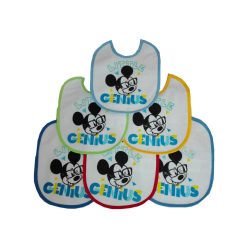   Mickey Mouse dětská plenka 6 kusů/balení - bavlněná plenka - světle modrá-středně modrá-tmavě modrá-žlutá-červená-zelená
