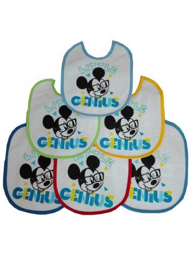 Mickey Mouse dětská plenka 6 kusů/balení - bavlněná plenka - světle modrá-středně modrá-tmavě modrá-žlutá-červená-zelená