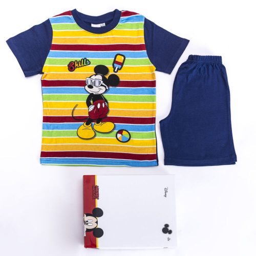 Mickey Mouse chlapecký bavlněný pyžamko - kraťasy - letní souprava - tmavě modrá - 128