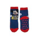 Protiskluzové dětské ponožky - Mickey Mouse - teplé plyšové - tmavě modrá - 23-26