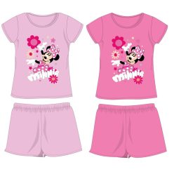   Disney Minnie myš bavlněný letní set - tričko-šortky - světle růžová - 122