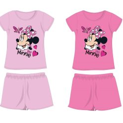   Disney Minnie myš bavlněný letní set - tričko-šortky - světle růžová - 110
