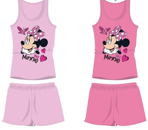 Disney Minnie myš bavlněný letní set - tričko-šortky - růžová - 110