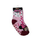 Protiskluzové dětské ponožky - Minnie Mouse - plyšové - Minnie nápisem - růžová - 23-26