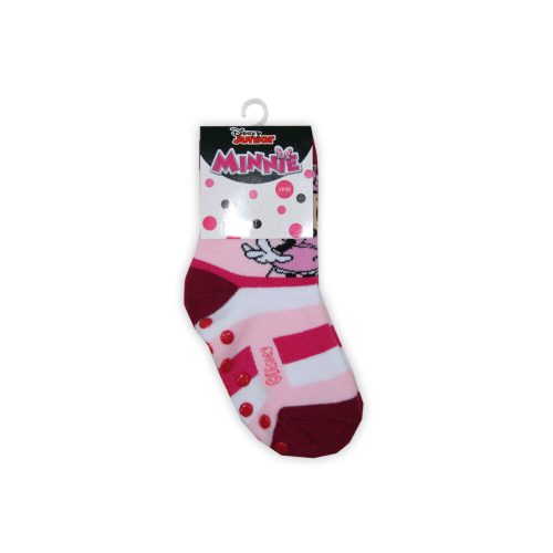 Protiskluzové dětské ponožky - Minnie Mouse - plyšové - světle růžová - 19-22