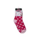 Protiskluzové dětské ponožky - Minnie Mouse - plyšové - puntíkované - růžová-bílá - 23-26