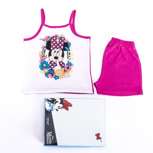 Minnie Mouse dívčí bavlněný pyžamko - bezruká - letní souprava - růžová - 110