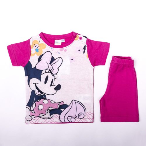 Minnie Mouse dívčí bavlněný letní set - tričko-šortky - růžový - 86