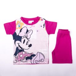   Minnie Mouse dívčí bavlněný letní set - tričko-šortky - růžový - 92