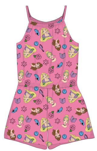 Letní bavlněný overal s princeznami Disney - růžový - 98