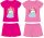 Disney princezny letní bavlněný set - tričko-šortky - růžový - 104