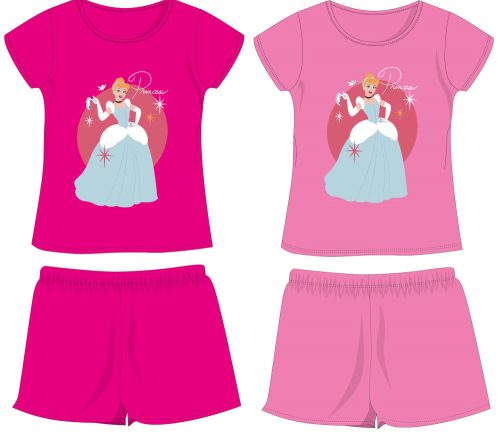 Disney princezny letní bavlněný set - tričko-šortky - růžový - 110
