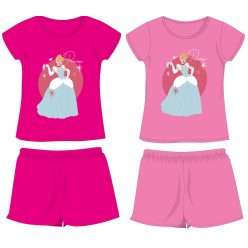   Disney princezny letní bavlněný set - tričko-šortky - růžový - 104