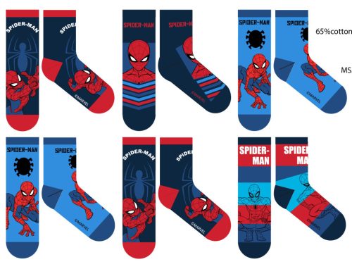 Spiderman dětské bavlněné normální ponožky - 6 párů/balení - 23-26