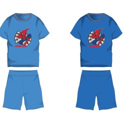   Spiderman bavlněný letní set - tričko-šortky - světle modrá - 104